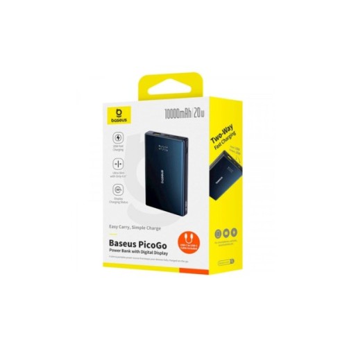 Батарея універсальна Baseus 10000mAh PicoGo 20W PD, QC, USB-A, 2*USB-C, Black (P10076801123-00)