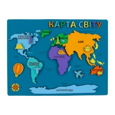 Набір для творчості Rosa Talent Карта світу 3D, МДФ, 24,5 х 18,5 см (4823098540021)