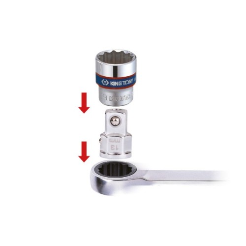 Адаптер для інструменту KING TONY 3/8" шестигранний 13 мм (373203R)
