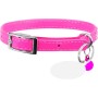 Нашийник для тварин WAUDOG GLAMOUR "Квіточка" з резинкою і стразами для кішок (рожевий) (32557)