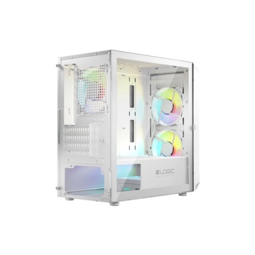 Корпус для ПК Logic concept PORTOS MESH+GLASS ARGB fans 3x120mm WHITE (AM-PORTOS-20-0000000-0002)