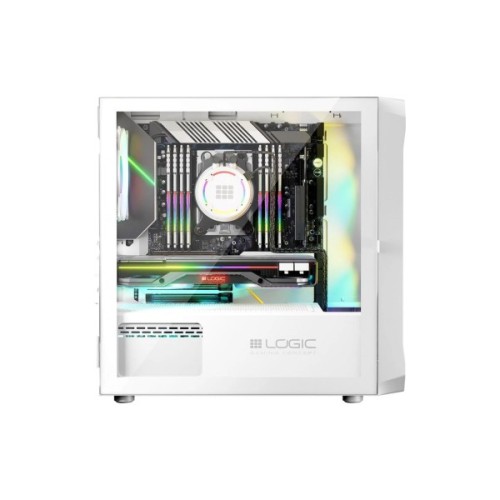 Корпус для ПК Logic concept PORTOS MESH+GLASS ARGB fans 3x120mm WHITE (AM-PORTOS-20-0000000-0002)