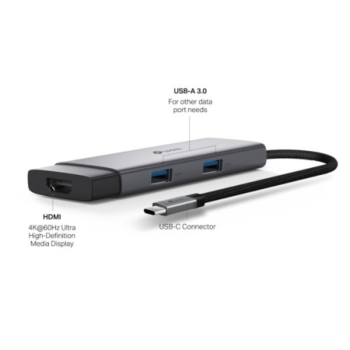 Порт-реплікатор TP-Link USB Type-C 5-в-1 (UH5020C)