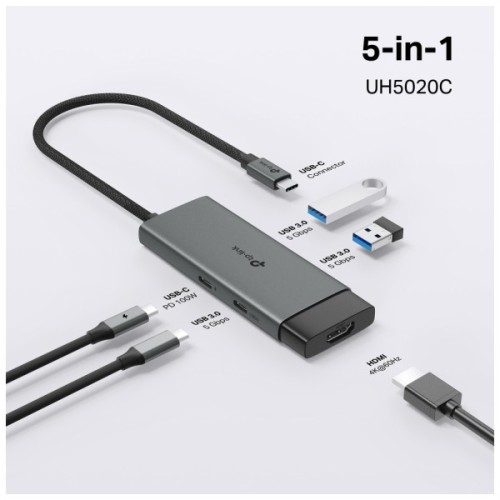 Порт-реплікатор TP-Link USB Type-C 5-в-1 (UH5020C)
