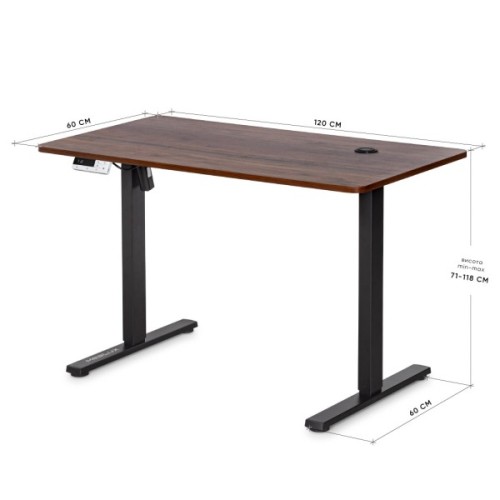 Комп'ютерний стіл Mealux PowerDesk Energy Walnut з електрорегулюванням висоти (EVO-201 Energy Walnut/B)
