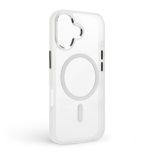 Чохол до мобільного телефона Armorstandart Unit MagCase Apple iPhone 17 Clear Silver + Pink Button Set (ARM90580)