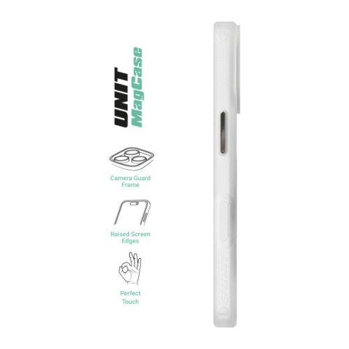 Чохол до мобільного телефона Armorstandart Unit MagCase Apple iPhone 17 Clear Silver + Pink Button Set (ARM90580)