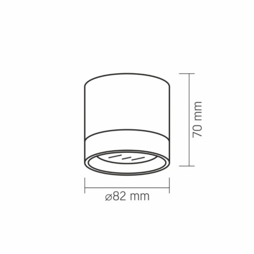 Світильник Videx IP44 під лампу GX53 (VL-SPF19A-W)