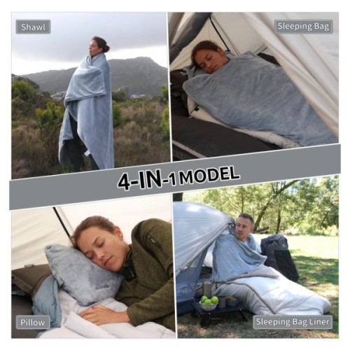 Спальний мішок Naturehike CNK2300SD022, світло-сірий (6976507667333)