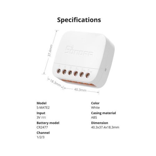 Розумне реле Sonoff S-MATE2