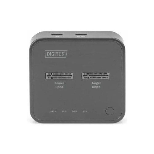Док-станція для накопичувачів Digitus Dual M.2 NVMe SSD USB Type-C 3.2 Black (DA-71545)