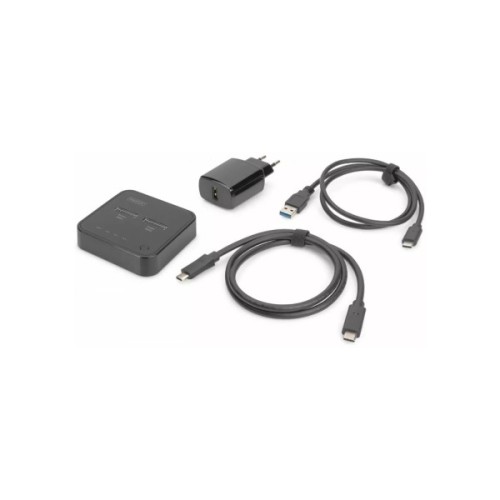 Док-станція для накопичувачів Digitus Dual M.2 NVMe SSD USB Type-C 3.2 Black (DA-71545)