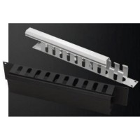Кабельний організатор 19" 2U гребінка, RAL 9005 Mirsan (MR.OKK2U19.01)