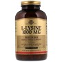 Амінокислота Solgar Лізин 1000 мг, L-Lysine, 250 таблеток (SOL-01702)