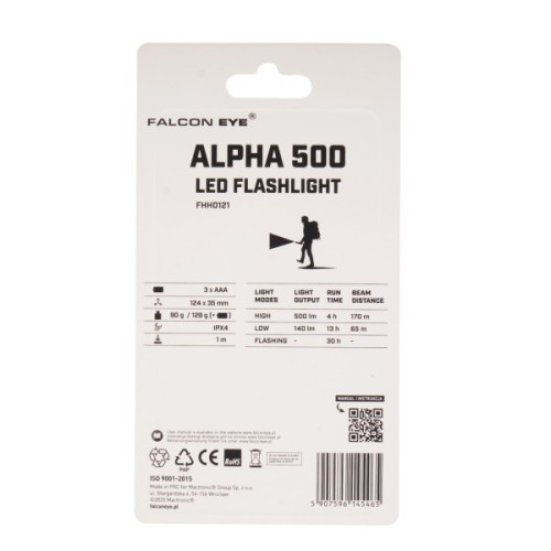 Ліхтар Falcon Eye тактичний Alpha 500 (500 Lm) Focus (FHH0121) (DAS303972)