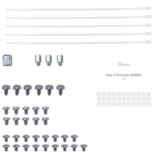 Корпус для ПК OCYPUS IOTA C70 WH CURVE ARGB DIGITAL (IOTA-C70-WHD400CD-GL)