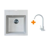 Мийка кухонна Adamant Brick Old stone + змішувач (4824296209210)