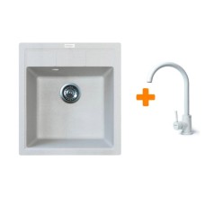 Мийка кухонна Adamant Brick Old stone + змішувач (4824296209210)