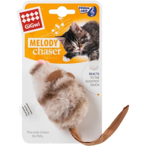 Іграшка для котів GiGwi Melody chaser Мишка з електронним чипом 9 см (75050)