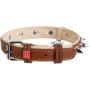 Нашийник для тварин WAUDOG Soft з QR паспортом з шипами Ш 35 мм Д 57-71 см коричневий (7224)