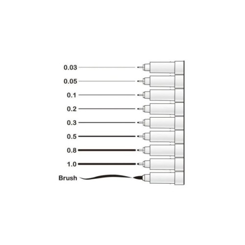 Лайнер Marvy Мульти-лайнер 4600-S пензель, чорний (752481463019)