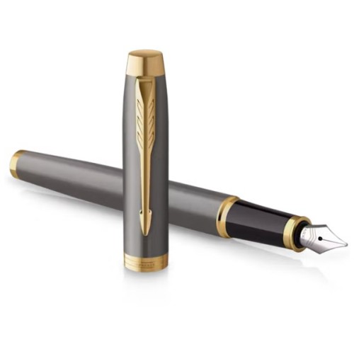 Ручка пір'яна Parker IM 17 Grey Lacquer GT  FP F (21 111)