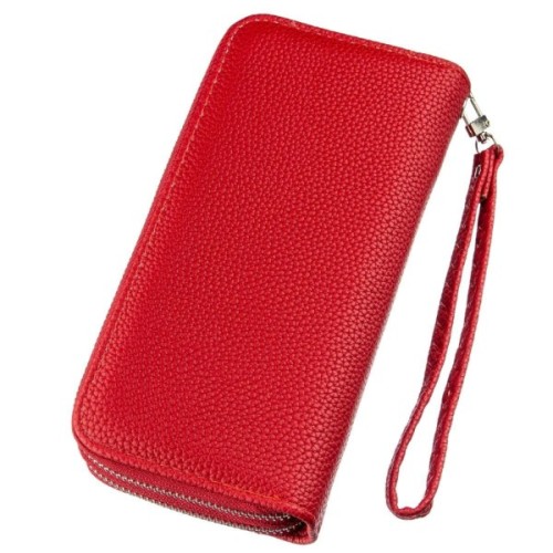 Гаманець Kivi З зернистої екошкіри Червоний (19042)