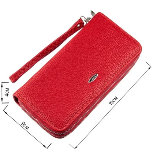 Гаманець Kivi З зернистої екошкіри Червоний (19042)