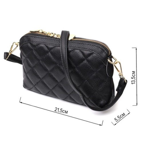 Сумка Vintage З натуральної шкіри Чорна (22315)