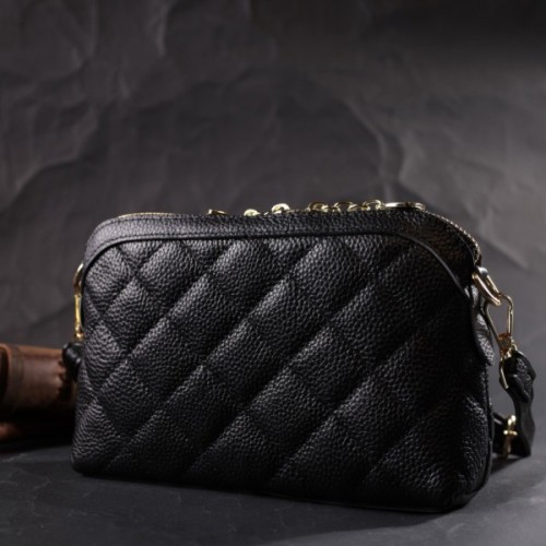 Сумка Vintage З натуральної шкіри Чорна (22315)