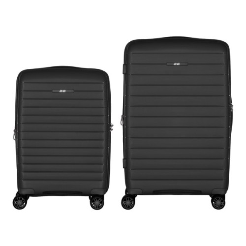 Набір валіз 2E Aero (M+S), чорні (2E-SPP-AERO-SET2-BK)