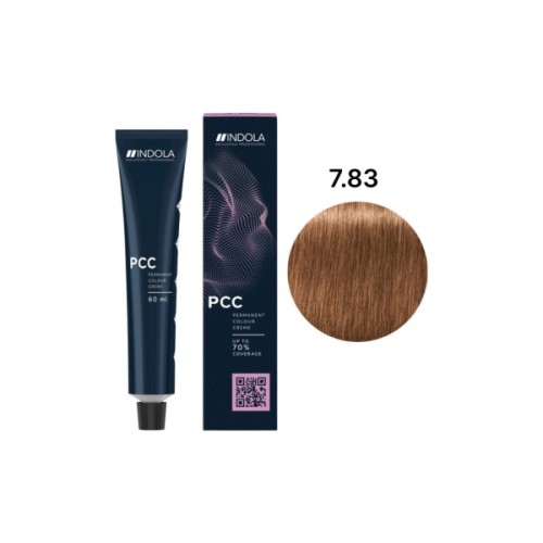 Фарба для волосся Indola Permanent Caring Color 7.83 - Середній блондин шоколадно золотистий (4045787932003)