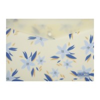 Папка - конверт Buromax А4 на кнопці, MYOSOTIS ARABESKI, напівпрозора, маренго (BM.3943-53)