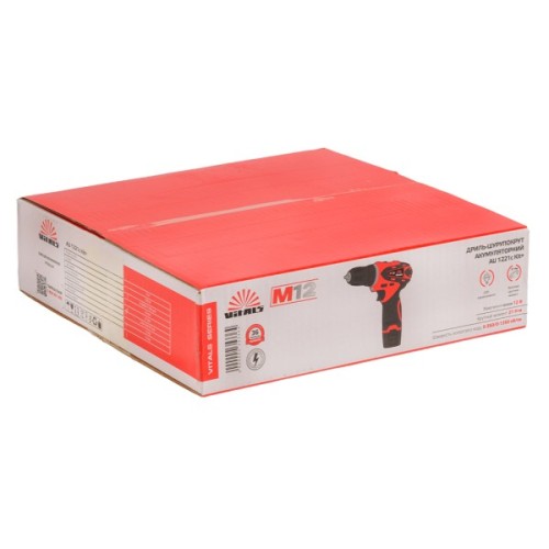 Шуруповерт Vitals AU 1221c, 12V, АКБ 2x1.5Ah, 21Нм, 350·1350об/хв, 0.76кг (235336)