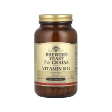 Вітамінно-мінеральний комплекс Solgar Пивні дріжджі з вітаміном B12, Brewer's Yeast, 7 1/2 Grains with Vitamin B12, (SOL-00400)