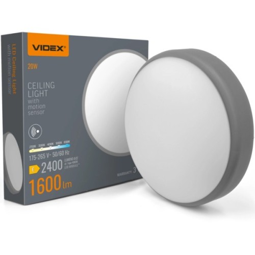Світильник Videx накладний з датчиком руху (VL-CLR-200-2G)