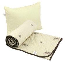 Ковдра Руно набір ковдра вовняна 140х205 + 1 подушка 50х70 силіконова Comfort Sheep (К_924.52ШКУ_Sheep)