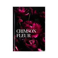 Книга записна Axent Crimson fleur А5, 96 аркушів, клітинка, тверда обкладинка (8459-4-A)