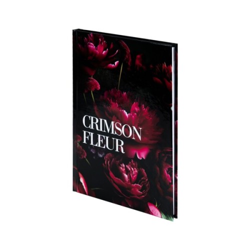 Книга записна Axent Crimson fleur А5, 96 аркушів, клітинка, тверда обкладинка (8459-4-A)