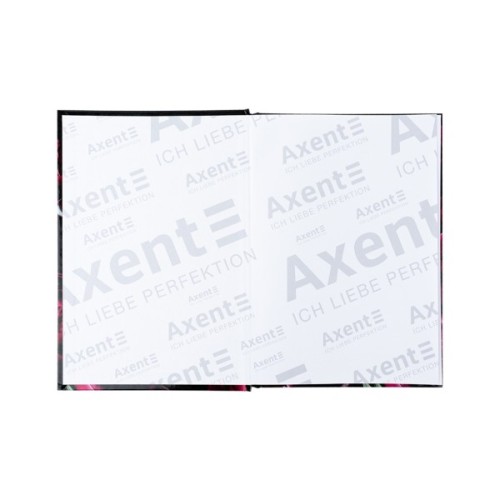 Книга записна Axent Crimson fleur А5, 96 аркушів, клітинка, тверда обкладинка (8459-4-A)
