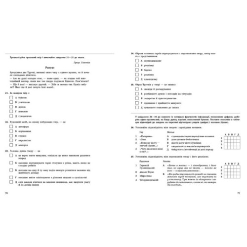 Робочий зошит НМТ 2026. Українська література. Тестовий - З.Р. Тищенко, Ю.А. Янченко Ранок (9786170999696)