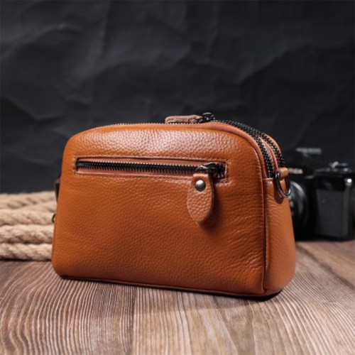 Сумка Vintage Жіноча з натуральної шкіри Руда (22809)