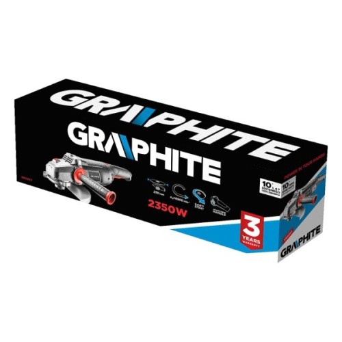 Шліфувальна машина Graphite 230мм, 2350W, 6500об/хв, 4.85кг (59G207)