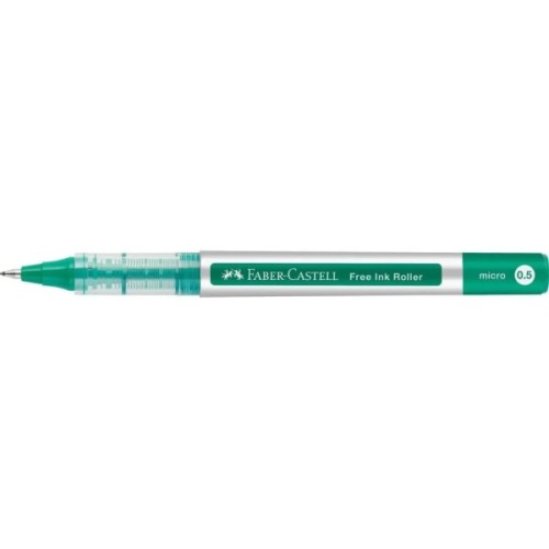 Ролер Faber-Castell Free Ink rollerball, колір чорнила зелений, 0,5 мм, одноразова (29140)