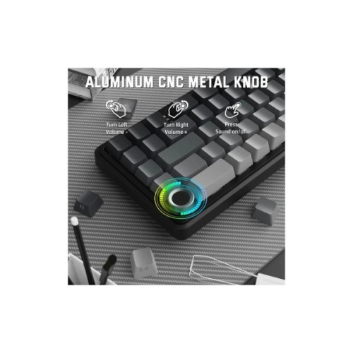 Клавіатура Attack Shark X66 RGB Wireless/Bluetooth/USB UA Moonlit Night (X66MN_AS)
