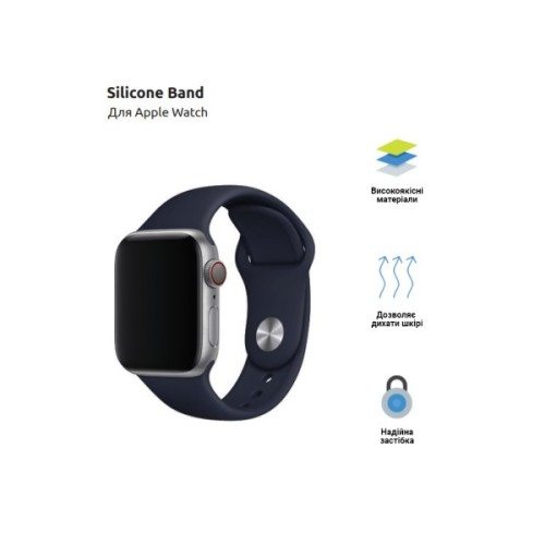 Ремінець до смарт-годинника Armorstandart Sport Band (3 Straps) для Apple Watch 42 (Series 11-10)/41/40/38 Dark Blue (ARM49074)