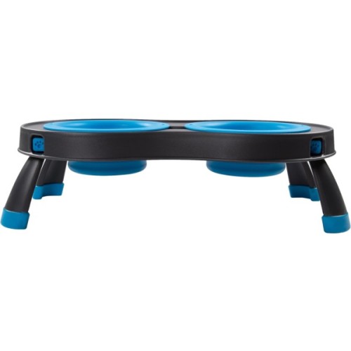 Посуд для собак Dexas Миска подвійна на складній підставці 240 мл блакита (0084297308995)