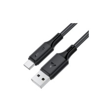 Дата кабель USB 2.0 AM to USB-C 1.2m 3A 60W silicone black Acefast (6974316284178)