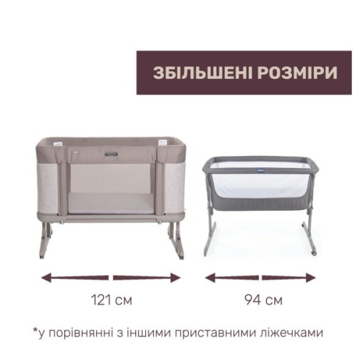 Ліжечко Chicco Next2Me Forever 3 в 1 бежевий (79650.10)