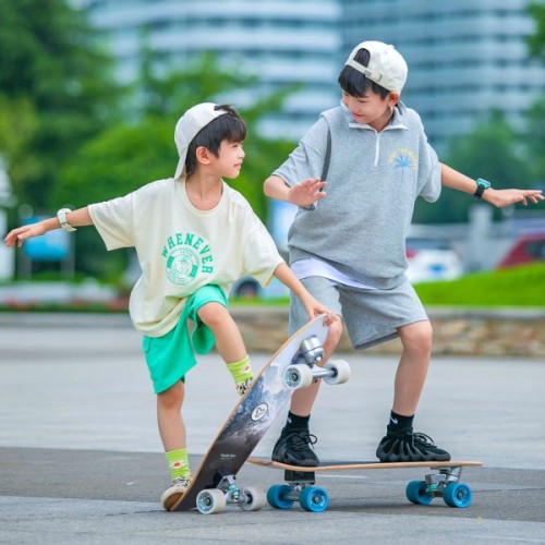 Скейтборд дитячий Yvolution Dynamo Cruiser LED 76 см, синій (YS52B2)